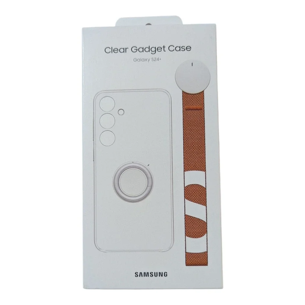 T5. Samsung Clear‎ Gadget Cover Kickstand Case Galaxy S24+ Plus With Strap